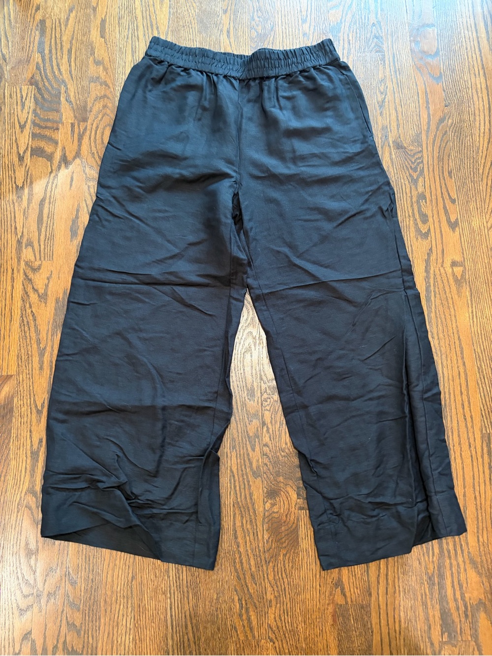 EVEREVE Black Linen Blend Wide Leg Pants